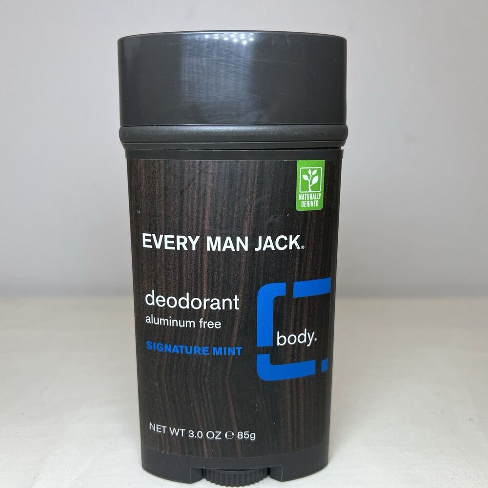 NEW Every Man Jack Signature Mint Aluminum Free Naturally Deodorant 3 oz Vegan